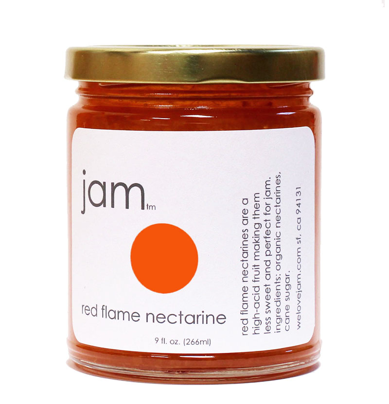 welovejam red flame nectarine jam 9 oz jar