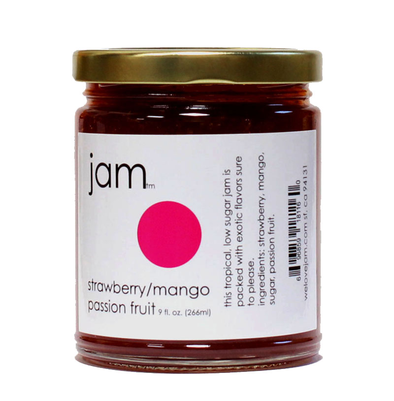 welovejam strawberry mango passion fruit jam 9 oz jar