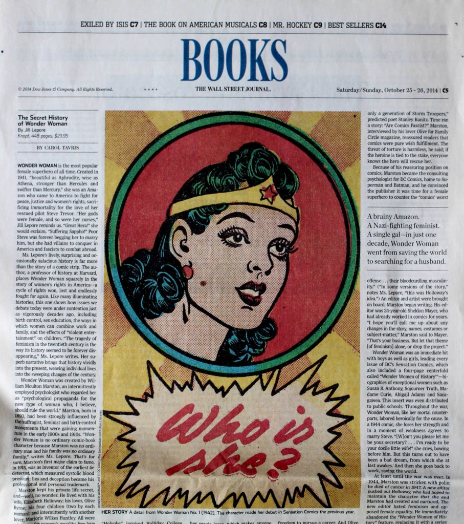 Book review of The Secret History of Wonder Woman 10/25-26/2014